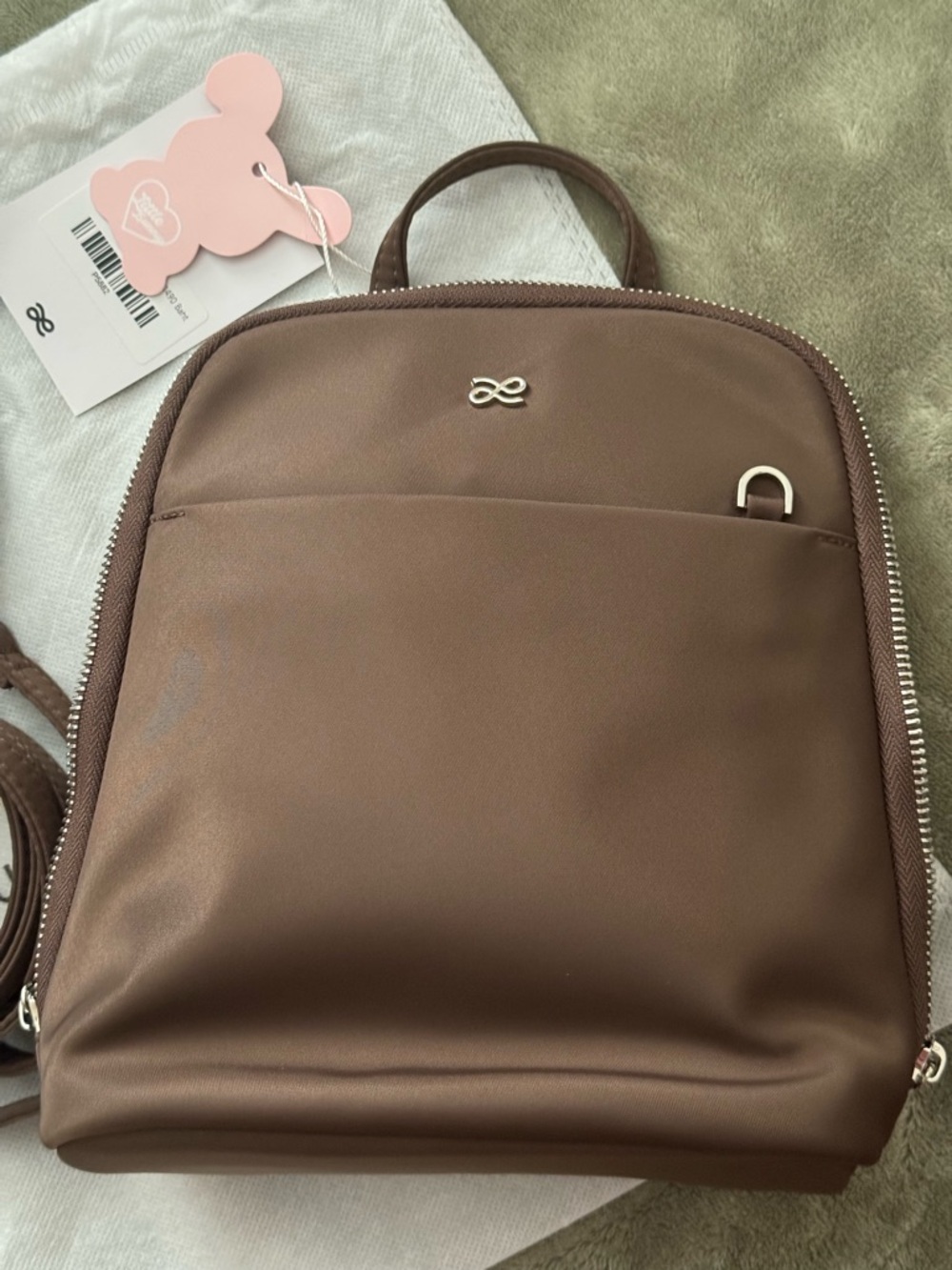 House of Little Bunny Mini Nylon Backpack - Teddy Brown - Picture 4 of 6